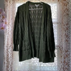 Green Knot Cardigan